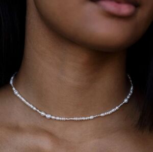 Wwake Pearl Collage Necklace (M-L)